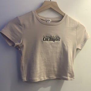garage los angeles cropped tee